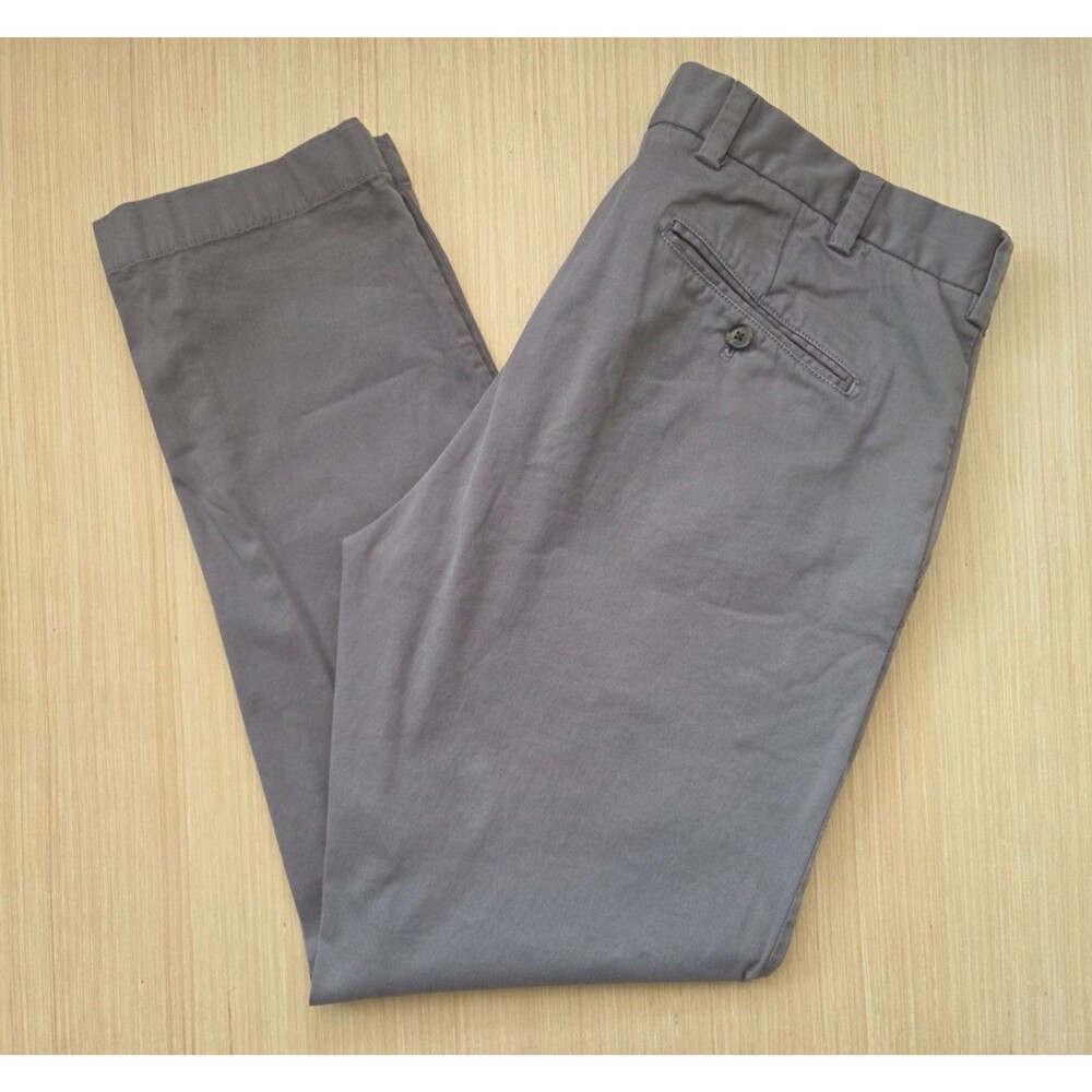 Brooks Brothers Red Fleece Cotton Twill Dress Trousers Pants 38x32 Flat Front